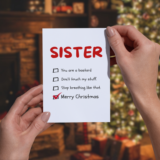 Sister Checklist (Christmas Card)