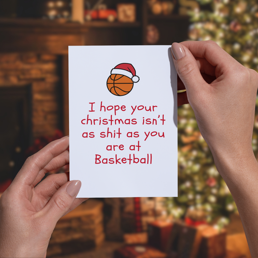 Sh*t at basketball (Christmas Card)